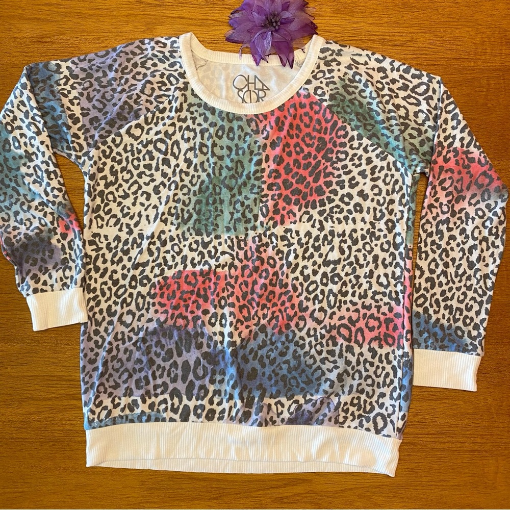 Chaser animal print light weight sweatshirt size XL